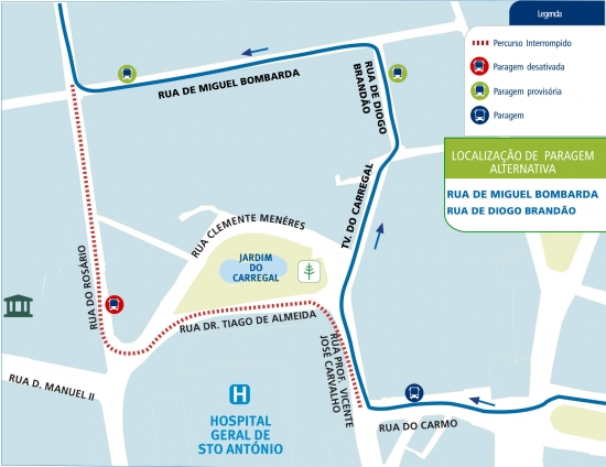 LINHAS 300 - 602 - ALTERAÇÃO AO ATUAL DESVIO DE PERCURSO - OBRAS - R. CLEMENTE MENÉRES - PORTO