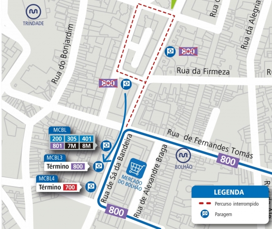 AJUSTE DAS LINHAS DA STCP JUNTO AO MERCADO BOLHÃO