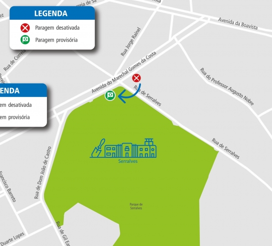 LINE 203 - CHANGE OF STOP - SERRALVES EM FESTA - PORTO