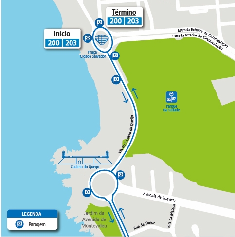 LINHAS 200 – 203 - PROLONGAMENTO DE PERCURSO - PR. CIDADE SALVADOR