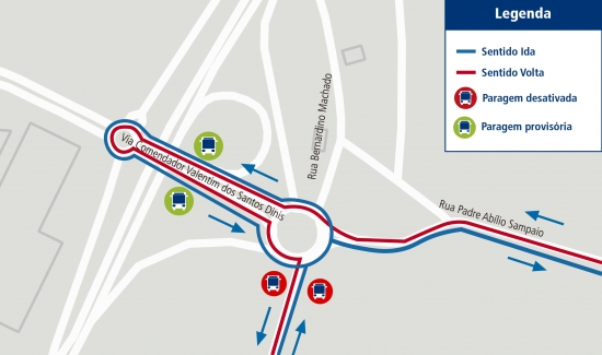 LINE 600 - CHANGE OF ROUTE - RUA BERNARDINO MACHADO - MAIA