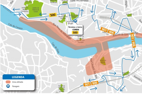 LINES 403 - 500 - 900 - 901 - 906 - CHANGE OF END AND ROUTE - RACE ‘10TH SHAMIR CORRIDA PORTUCALE’ - PORTO