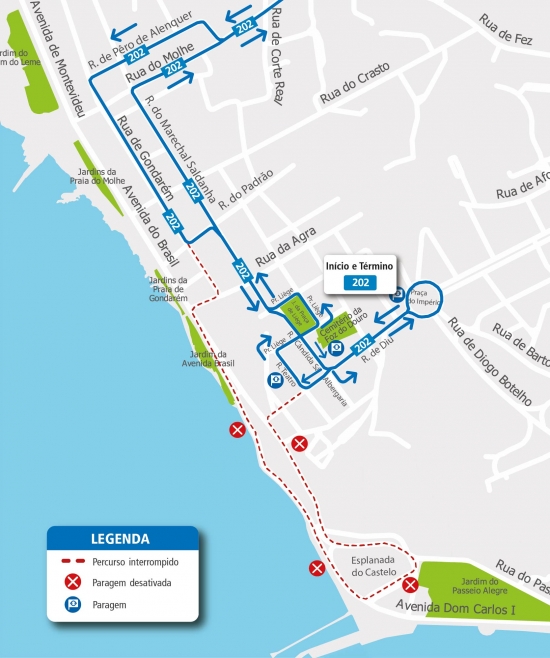 LINE 202 - ROUTE CHANGE – FESTIVITIES OF SÃO BARTOLOMEU - PORTO