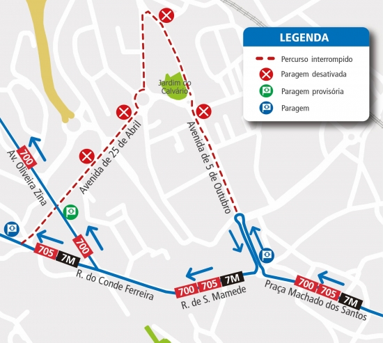 LINHAS 700 – 705 – 7M - ALTERAÇÃO DE PERCURSO - EVENTO “34º GP DE CICLISMO JN” - VALONGO