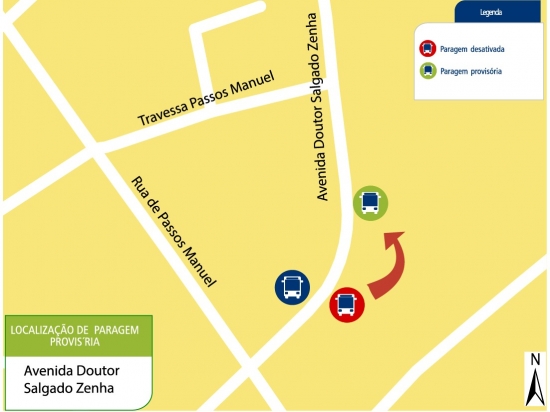 LINHA 505 - ALTERAÇÃO DE PARAGEM – OBRAS - AV. DR. SALGADO ZENHA – GUIFÕES