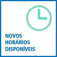 Novos horários disponíveis