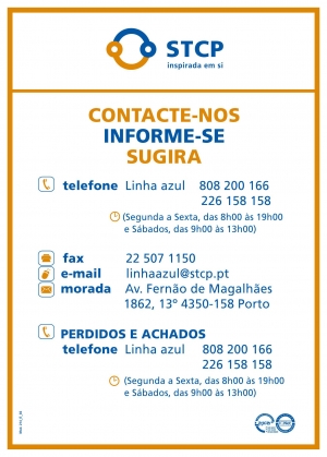 INFORMAÇÃO CONTACTO STCP - ATUALIZAÇÃO