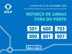 STCP reforça 6 linhas de autocarro com percursos fora do Porto